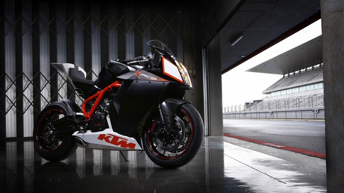 KTM RC8 Motorcycle on Race Track