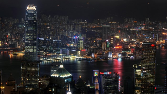 Hong Kong Cityscape at Night