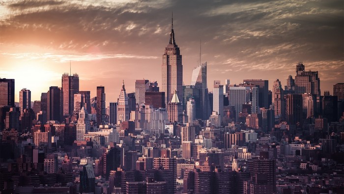 New York City Skyline at Sunrise