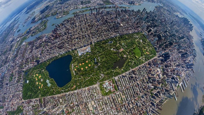 Aerial view of Central Park, New York City