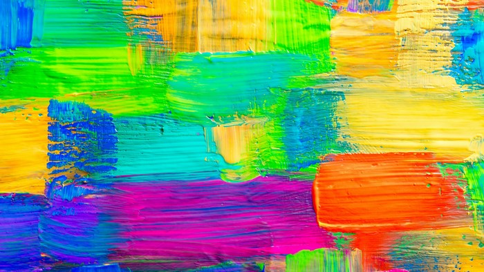4K Multi Color Paint Strokes