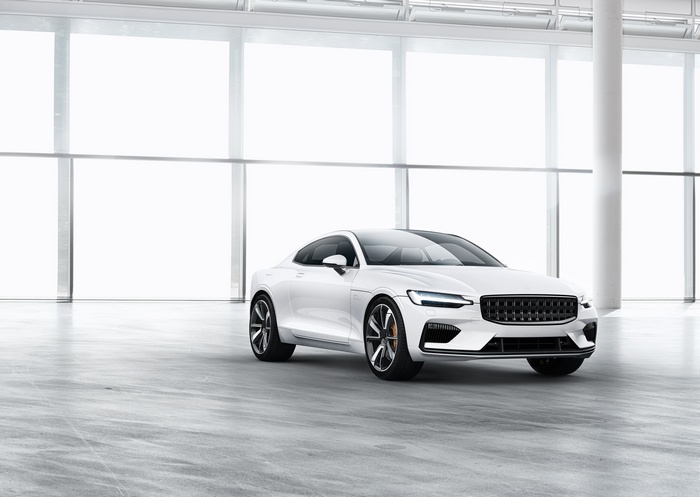 White Polestar 1 Hybrid Sports Coupe