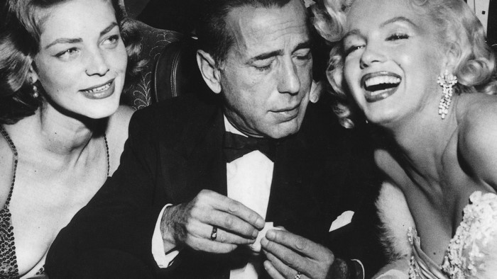 Humphrey Bogart, Lauren Bacall, and Marilyn Monroe