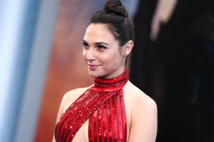 Gal Gadot in a red sequined dress