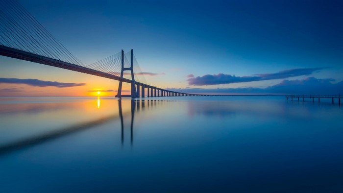 Vasco da Gama Bridge at Sunrise