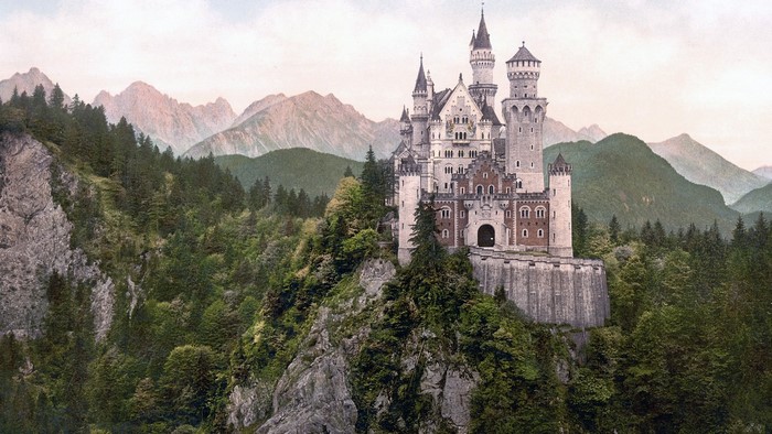 Neuschwanstein Castle in the Bavarian Alps