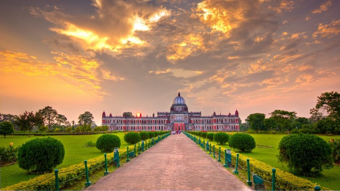 Cooch Behar Palace at sunset