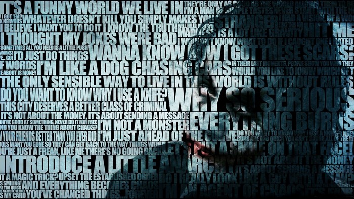 Joker from The Dark Knight Typography