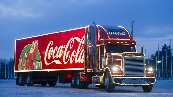 Coca-Cola Christmas Truck with Santa Claus