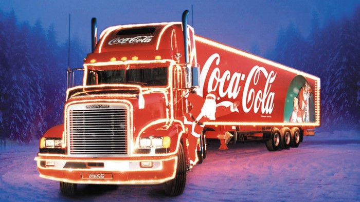Coca-Cola Christmas Truck with Santa Claus