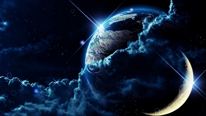 Planets and Clouds in Space