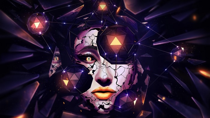 Abstract Face with Geometric Structures