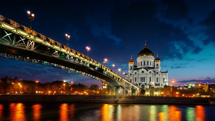 Cathedral of Christ the Saviour at night