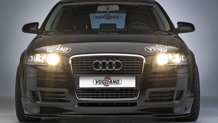 Black Audi A3 with Vogtland branding