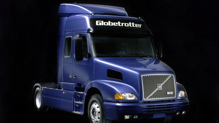 Blue Volvo NH12 Globetrotter Semi-Truck