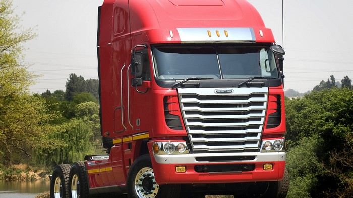 Red Freightliner Truck