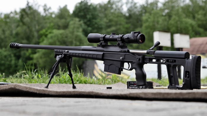 Orsis T-5000 sniper rifle with scope and bipod
