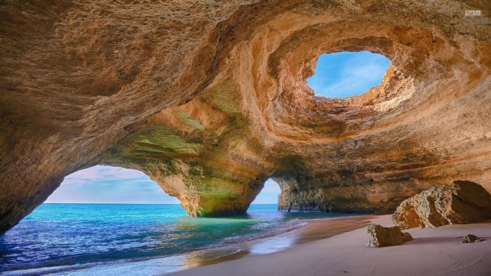 Sea Caves with Arches and Ocean View