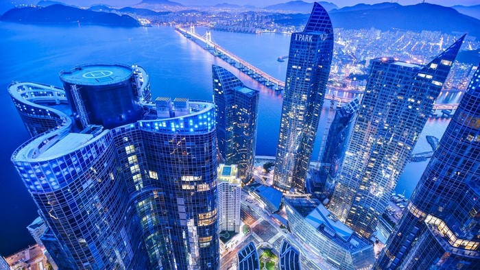 Busan Cityscape with Gwangan Bridge, South Korea
