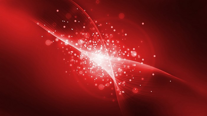Abstract Red Burst with Light Streaks and Particles