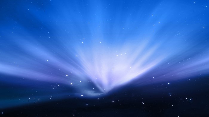 Blue Aurora with Stars