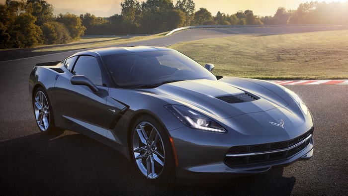 2013 Corvette Stingray on a Racetrack