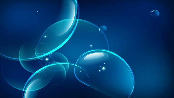 Abstract Blue Bubbles