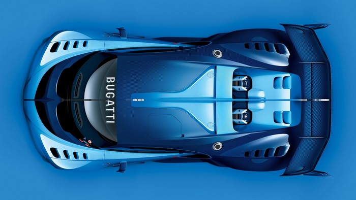 Bugatti Vision Gran Turismo Concept car, top view