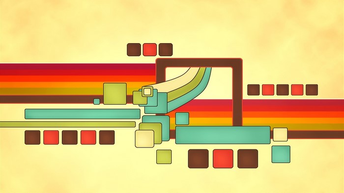 Abstract shapes and stripes art