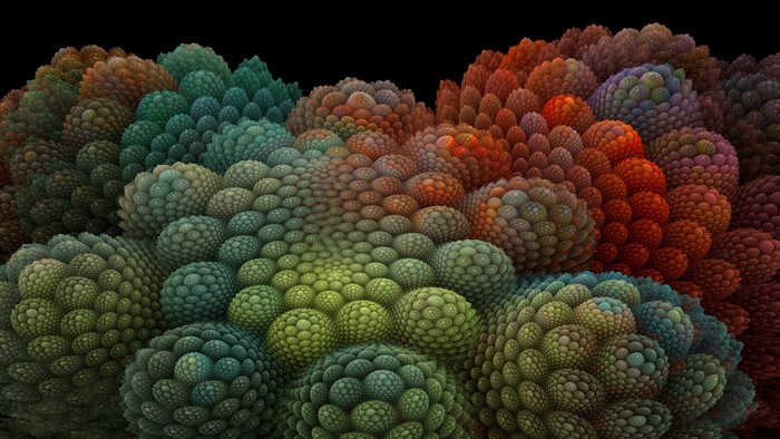 Abstract fractal pattern resembling cauliflower florets