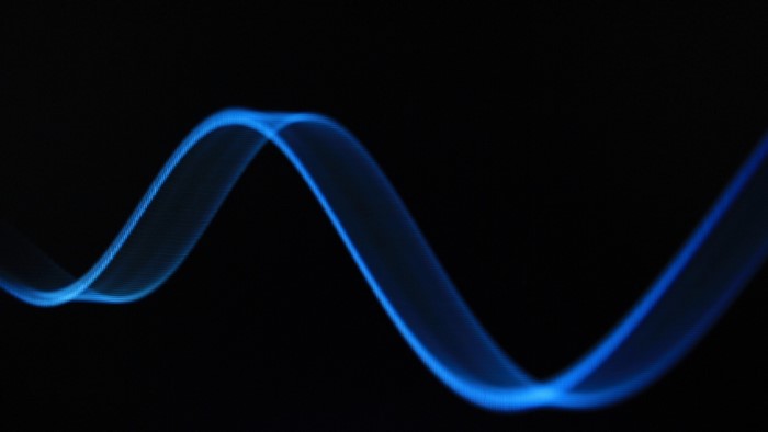 Blue Streak on Black Background