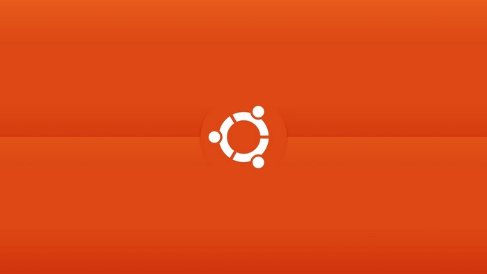 Ubuntu logo on orange background