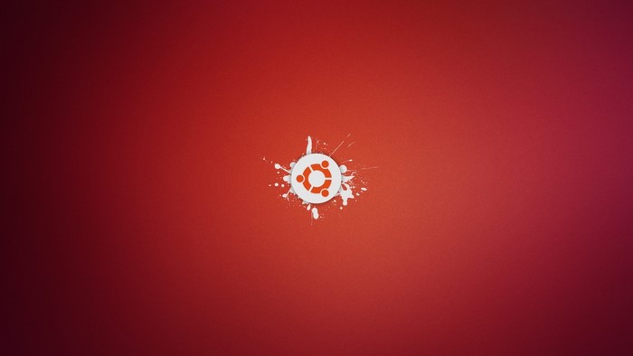 Ubuntu Logo on Red Background