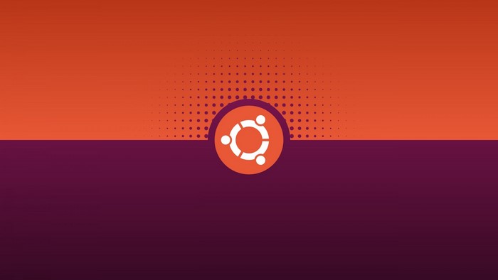 Ubuntu Logo Minimalist Orange and Purple