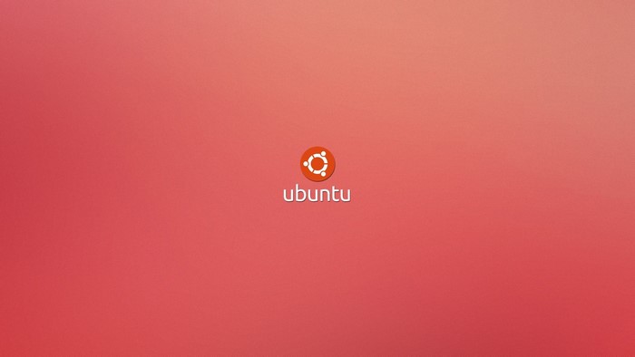 Ubuntu logo on pink gradient
