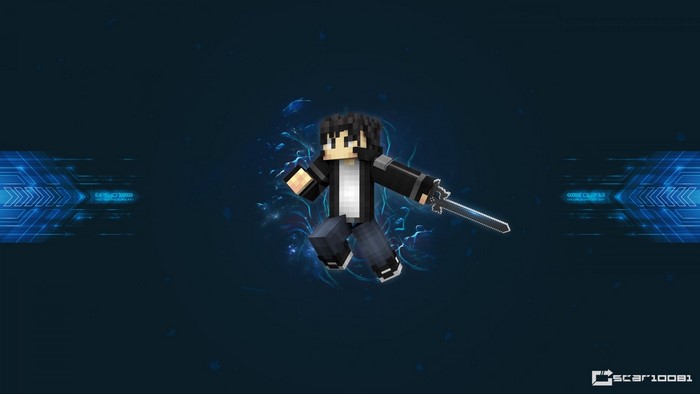 Kirito from Sword Art Online with a sword