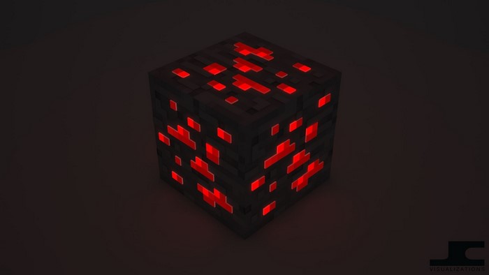 Minecraft Redstone Ore Cube