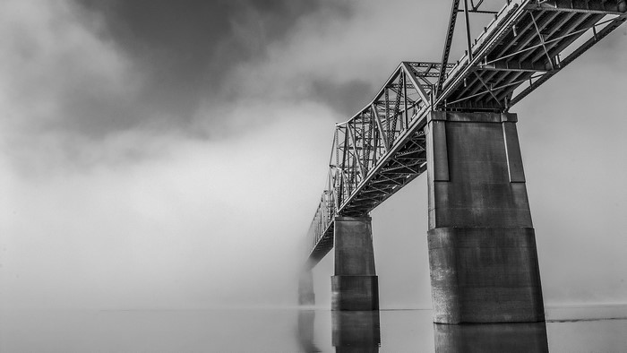 Bridge in mist