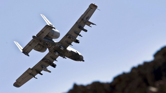 A-10 Thunderbolt II aircraft in flight