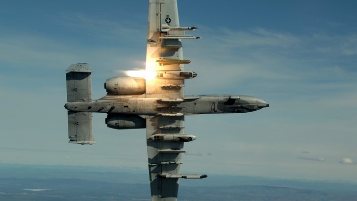 A-10 Thunderbolt II aircraft in flight