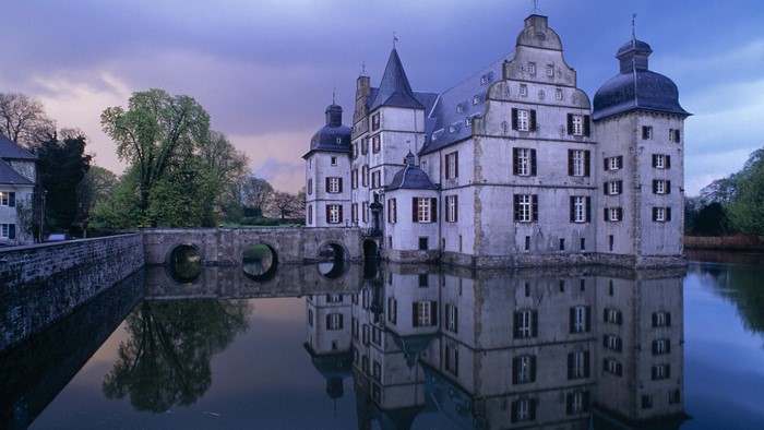 Castle with moat and bridge