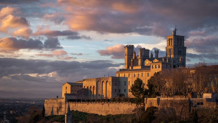 Castle on a Hill at Sunset