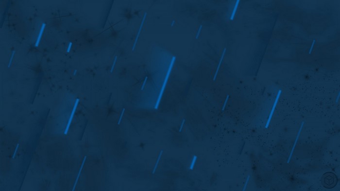 Abstract blue streaks and particles