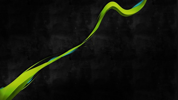 Green and blue stream on black textured background