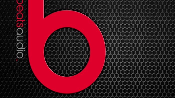 Beats Audio logo on a black perforated background