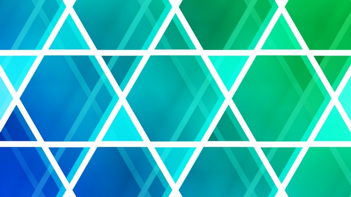 Geometric pattern with blue and green gradient