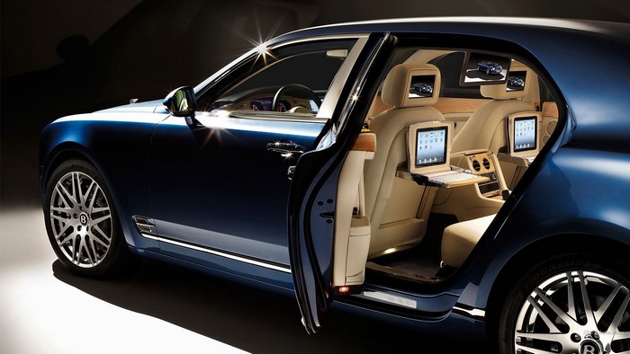 Bentley Mulsanne Luxury Interior with Entertainment Screens