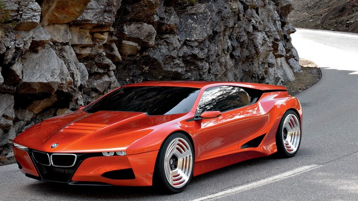 BMW M1 Hommage Concept Car on a Mountain Road