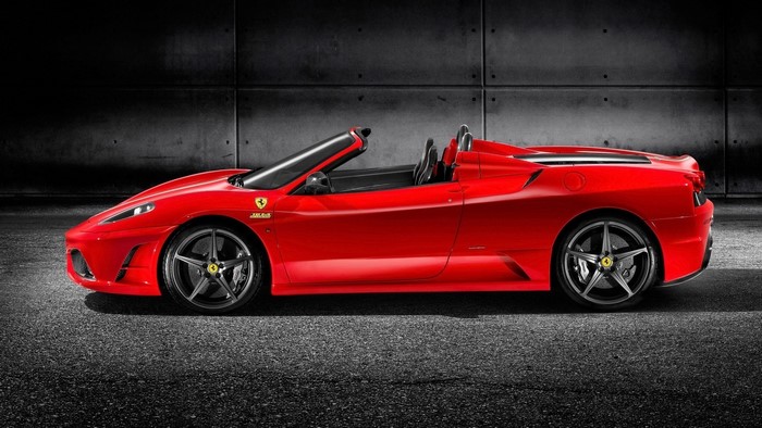 Red 2009 Ferrari Scuderia Spider Convertible