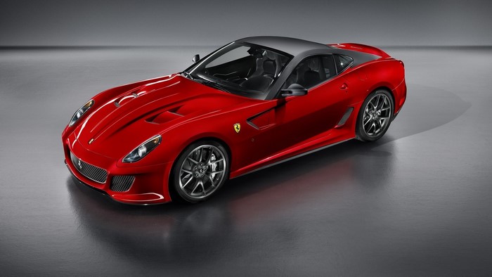 Red Ferrari 599 GTO sports car